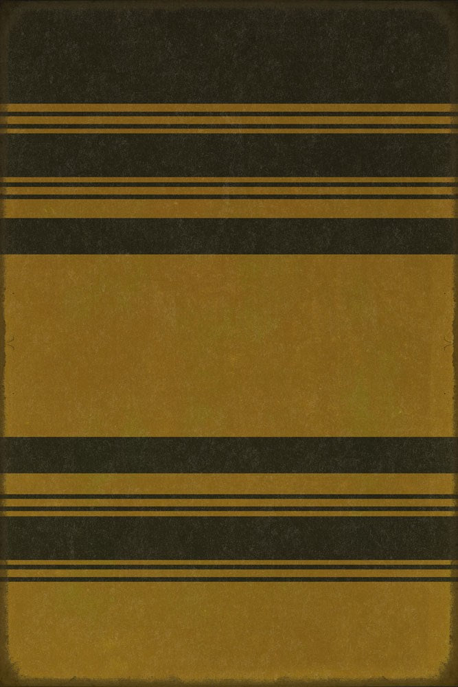 spicher and company classic vinyl pattern 50 organic stripes black and yellow rug