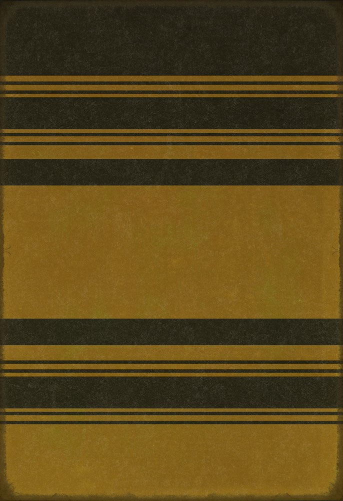 spicher and company classic vinyl pattern 50 organic stripes black and yellow rug
