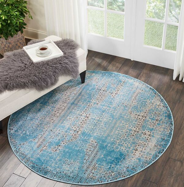 Nourison Clearance Karma KRM01 Blue Rug