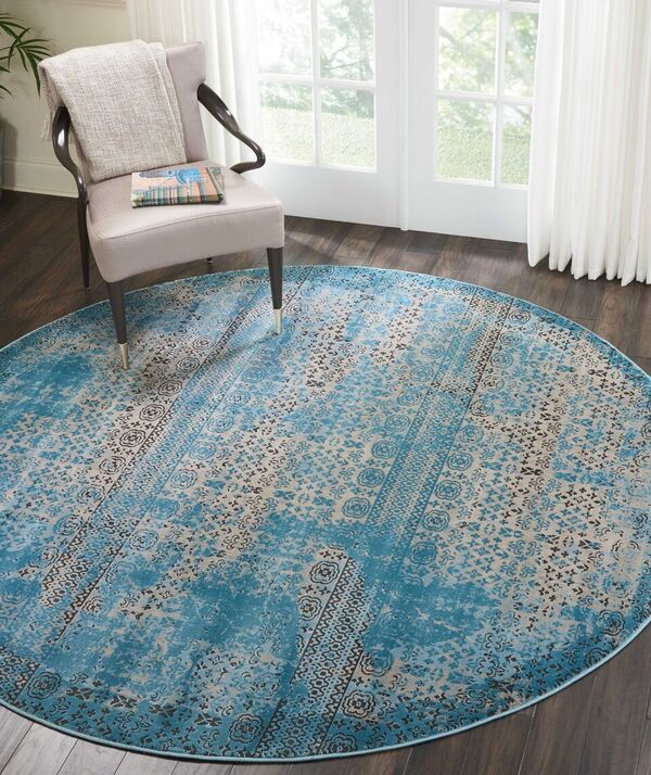 Nourison Clearance Karma KRM01 Blue Rug