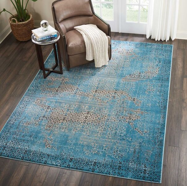 Nourison Clearance Karma KRM01 Blue Rug