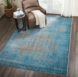 Nourison Clearance Karma KRM01 Blue Rug