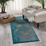Nourison Clearance Karma KRM01 Blue Rug