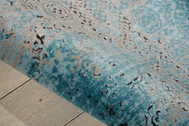 Nourison Clearance Karma KRM01 Blue Rug