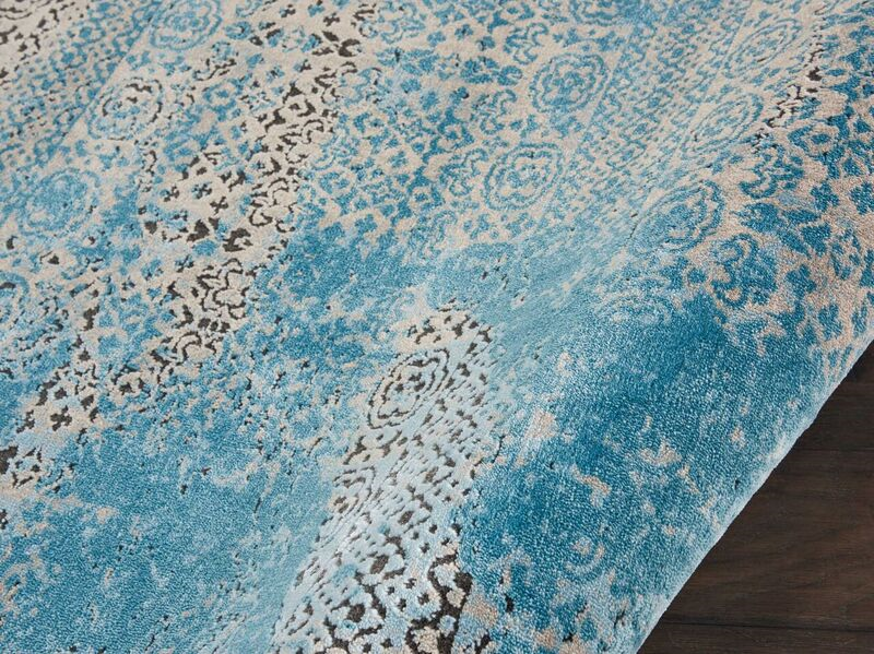 Nourison Clearance Karma KRM01 Blue Rug