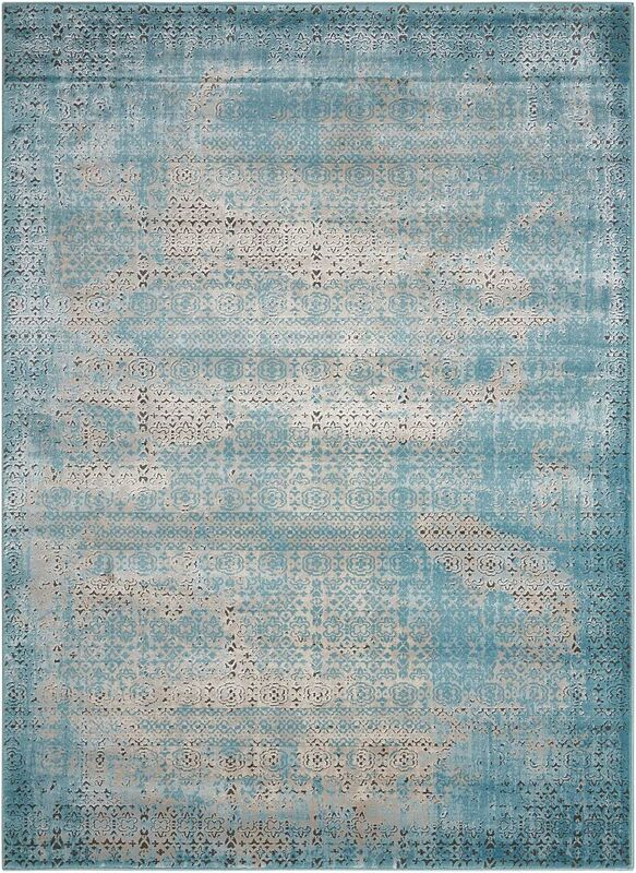 Nourison Clearance Karma KRM01 Blue Rug