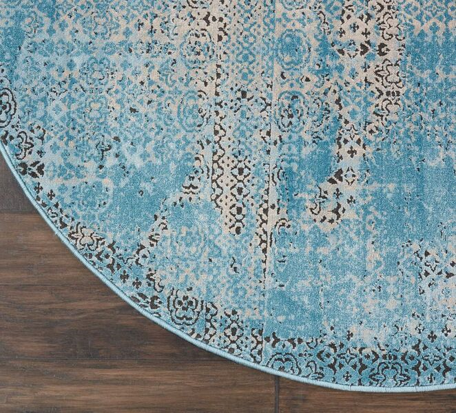 Nourison Clearance Karma KRM01 Blue Rug