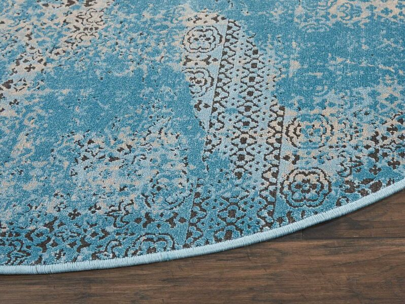 Nourison Clearance Karma KRM01 Blue Rug