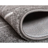 unique loom geometric trellis frieze trf002dgr dark gray rug