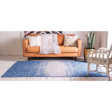 unique loom outdoor ombre omd016blu blue rug