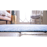 unique loom outdoor ombre omd016blu blue rug