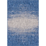 Unique Loom Outdoor Ombre OMD016BLU Blue Rug