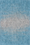 Unique Loom Outdoor Ombre OMD016AQB Aqua Blue Rug