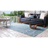 unique loom outdoor giraffe osf001aqb aqua blue rug