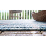 unique loom outdoor giraffe osf001aqb aqua blue rug