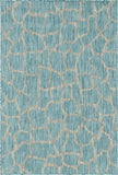 Unique Loom Outdoor Giraffe OSF001AQB Aqua Blue Rug