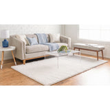 unique loom davos shag zmt001ivr ivory rug