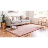 unique loom davos shag zmt001dsr dusty rose rug