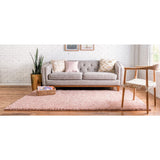 unique loom davos shag zmt001dsr dusty rose rug