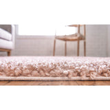 unique loom davos shag zmt001dsr dusty rose rug