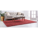 unique loom davos shag zmt001pop poppy rug
