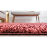 unique loom davos shag zmt001pop poppy rug