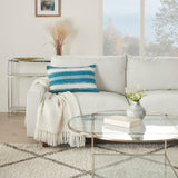 nourison outdoor vj088 turquoise pillow