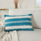 nourison outdoor vj088 turquoise pillow