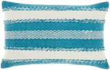 nourison outdoor vj088 turquoise pillow