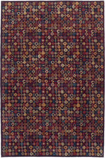 Tibet Rug Company 100 CT Bottlecaps Eggplant Rug