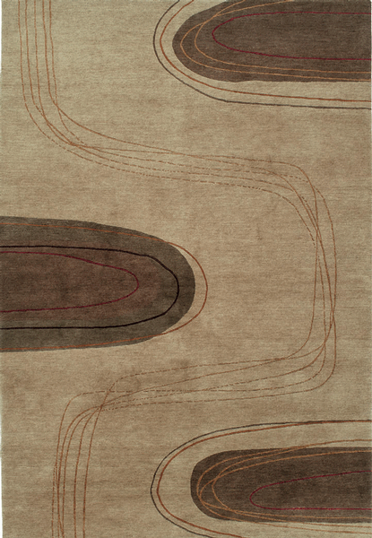 Tibet Rug Company 80 CT Meander Beige Rug